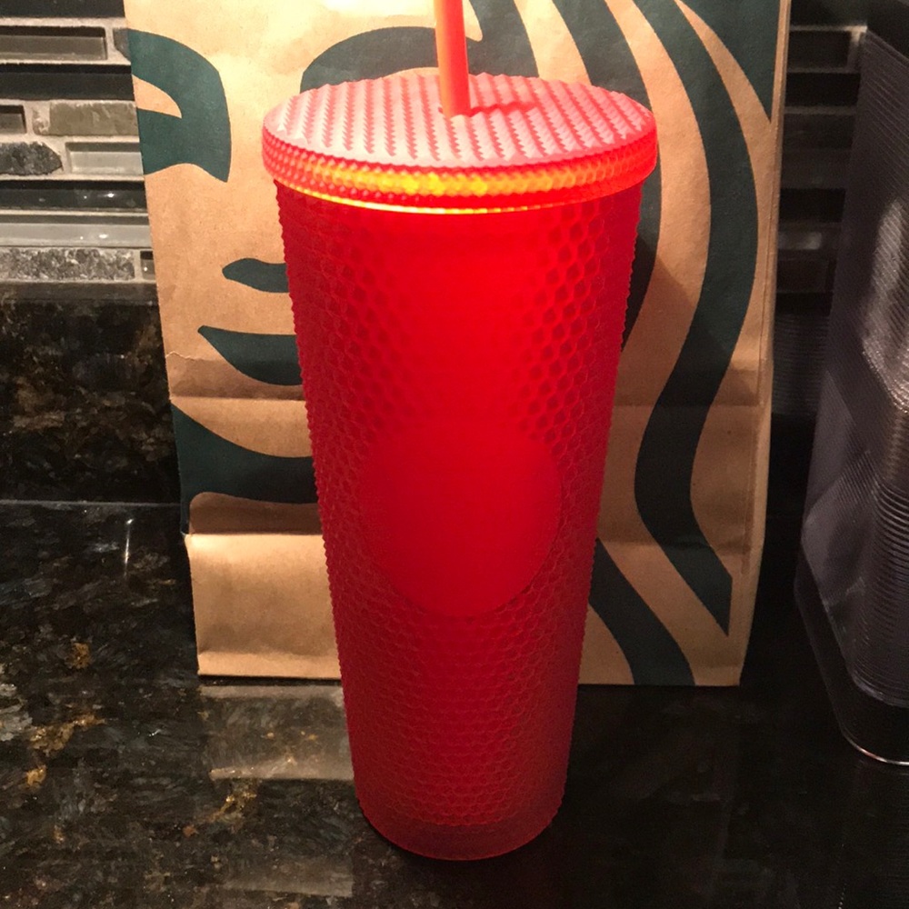 ‼️NEW ‼️Starbucks Soft Touch Red Studded Tumbler